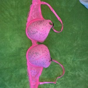 Victoria’s Secret Bra! Hot Pink with Rhinestones!